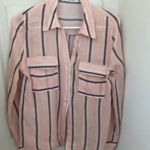 Cookies button up striped top